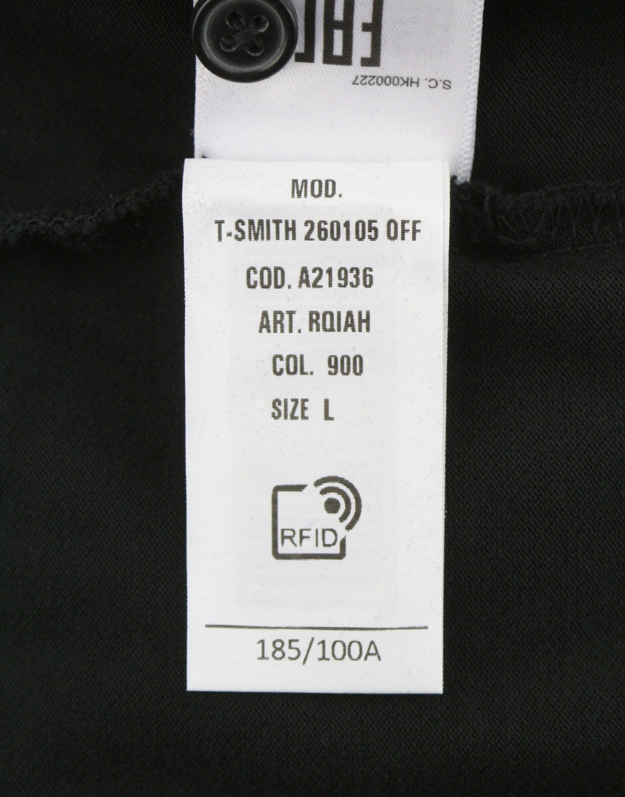 DIESEL T-Smith 260105 Off Men Polos L Black Front Logo Short Sleeved