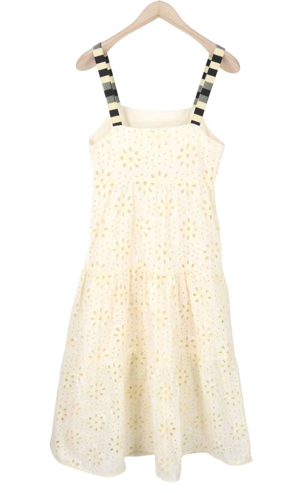 DESIGUAL Vest Leah Women's Dress M Off White Glitter Sequin Midi