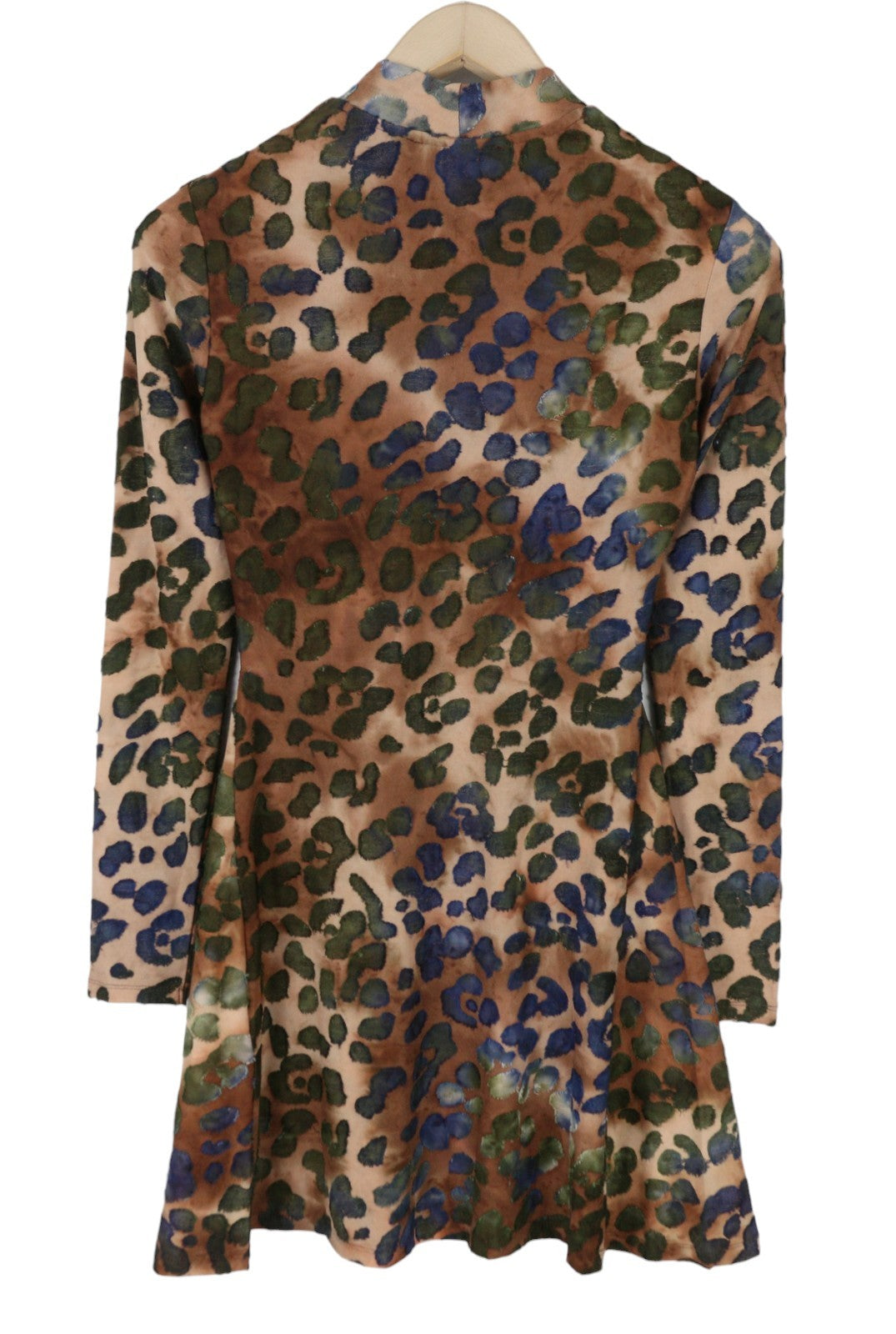 DESIGUAL Vest Felina Women's Dress S Brown Animal Print Textured Sleeve