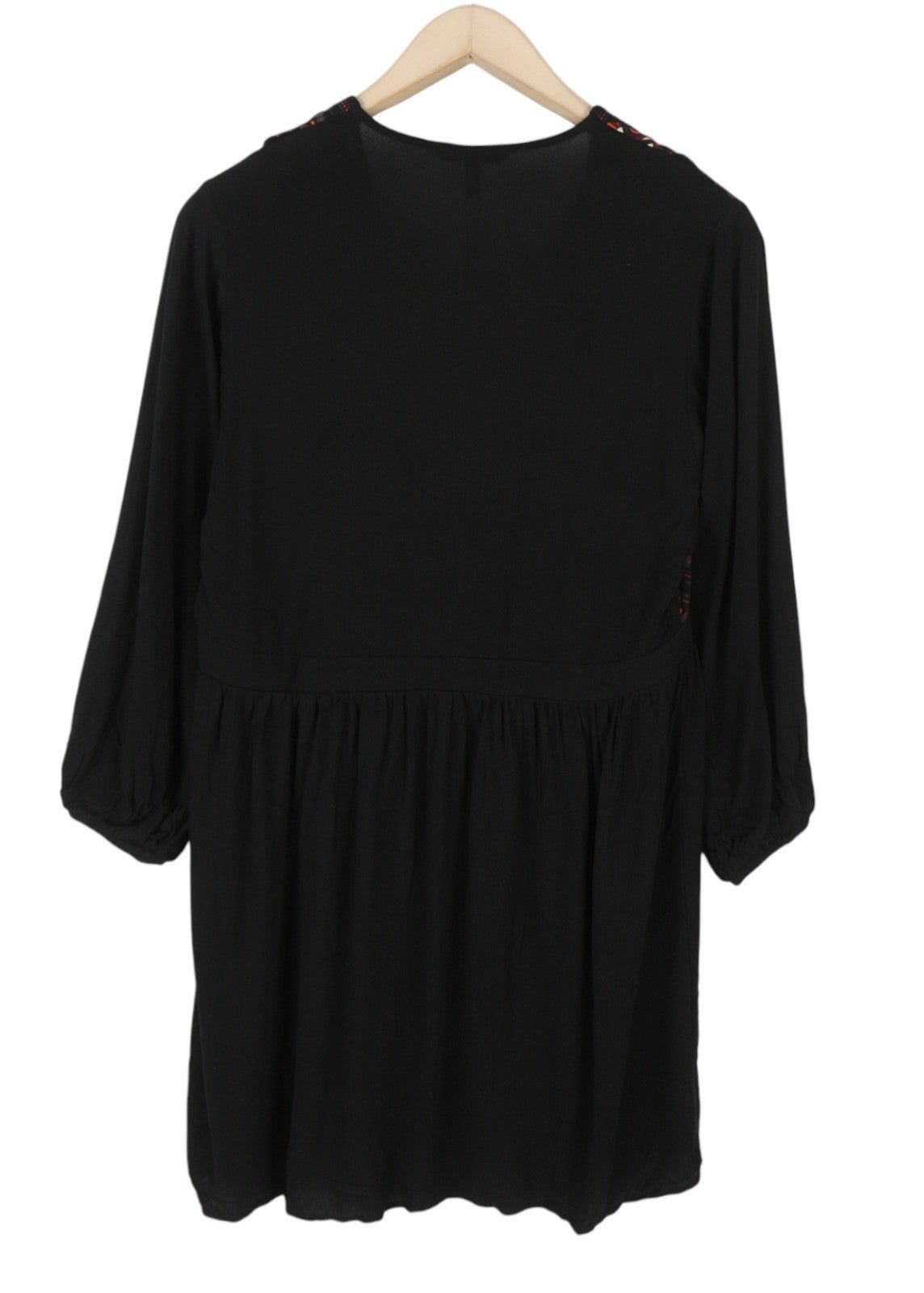 DESIGUAL Vest Marian Women's Dress XS Black Patterned Oversized 3/4 Sleeve