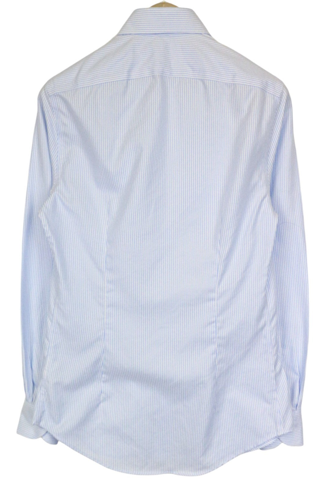 SUITSUPPLY Traveller Men's Formal Shirt 38/15 Blue Slim Pure Cotton Striped