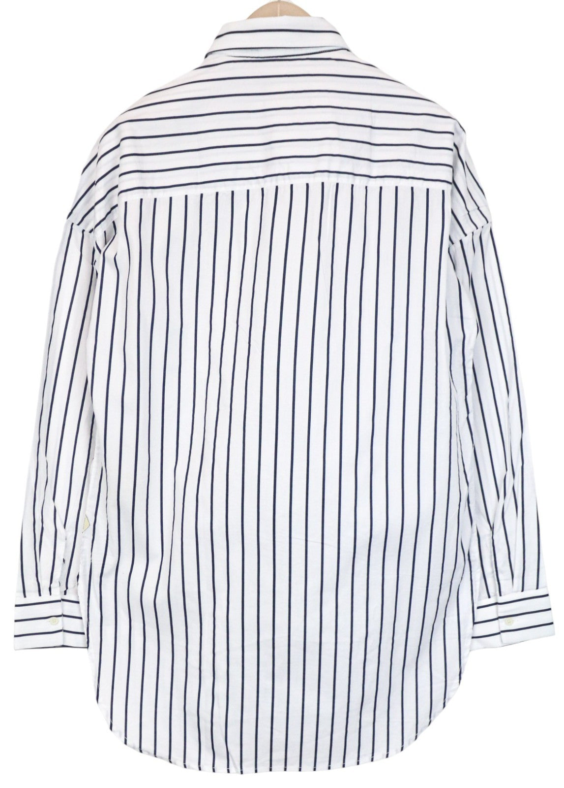 SCOTCH & SODA Ams Couture Men's Shirt M White Striped Long Fit Cotton