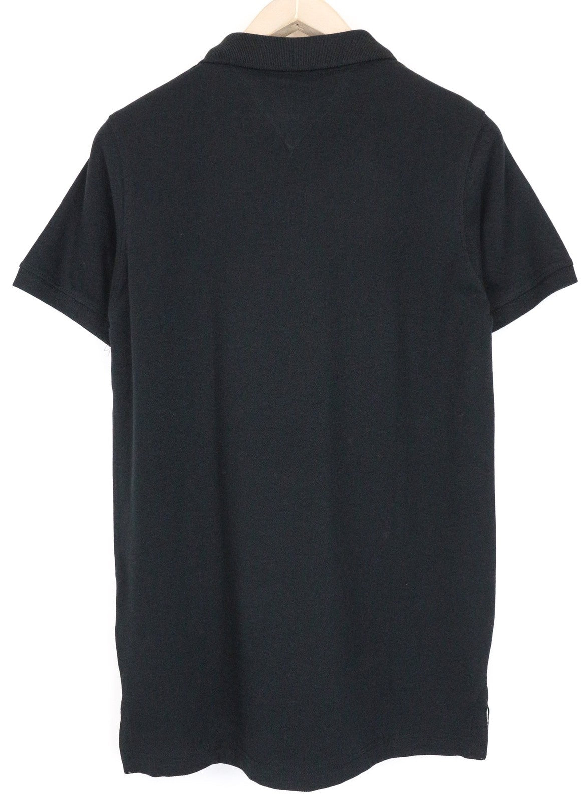 TOMMY HILFIGER DENIM Men's T-Shirt M Black Cotton Polo Short Sleeve Logo Top