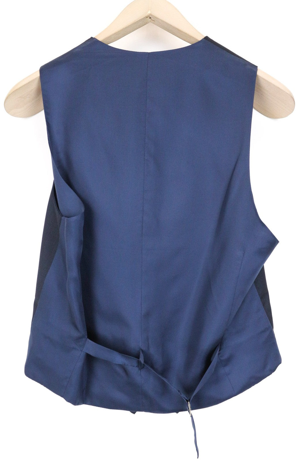 SUITSUPPLY Lazio Men's Waistcoat 21 Blue Pure Wool Single Breasted Formal