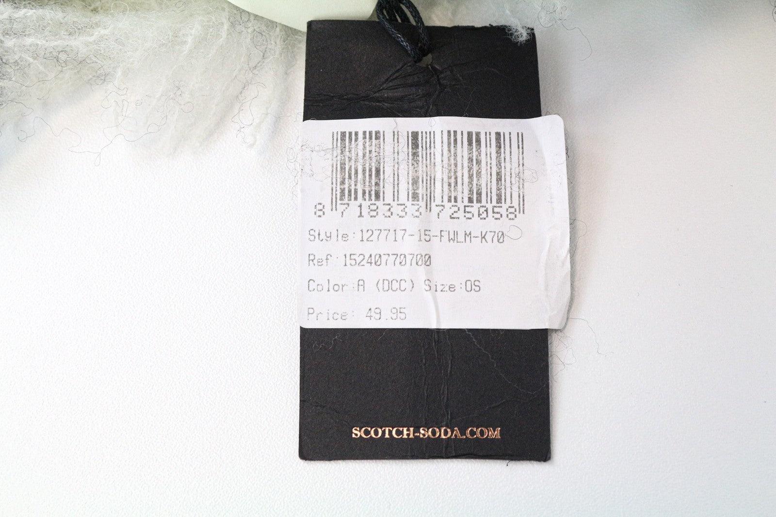 MAISON SCOTCH Women's Scarf OS Blue Wool Blend Checked Autumn Winter Wrap