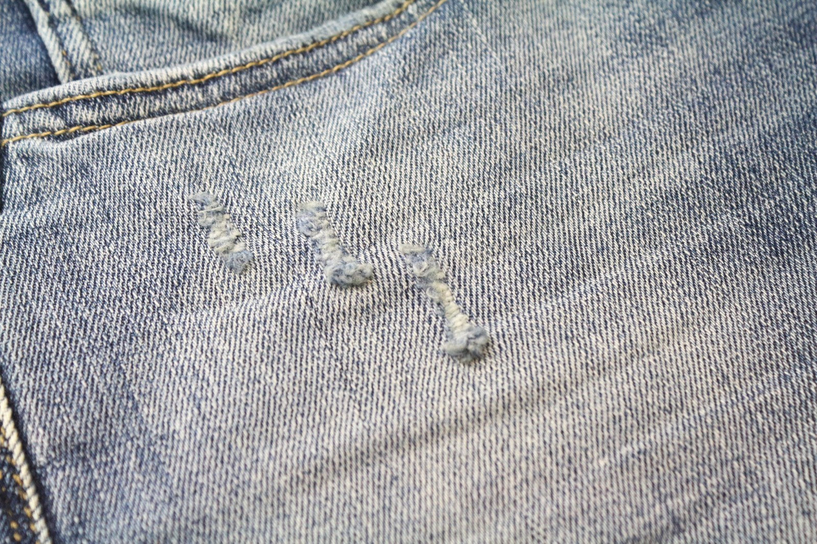 REPLAY Rob Men's Jeans W30/L34 Mid Blue Tapered Fit Stretch Straight Zip Fly