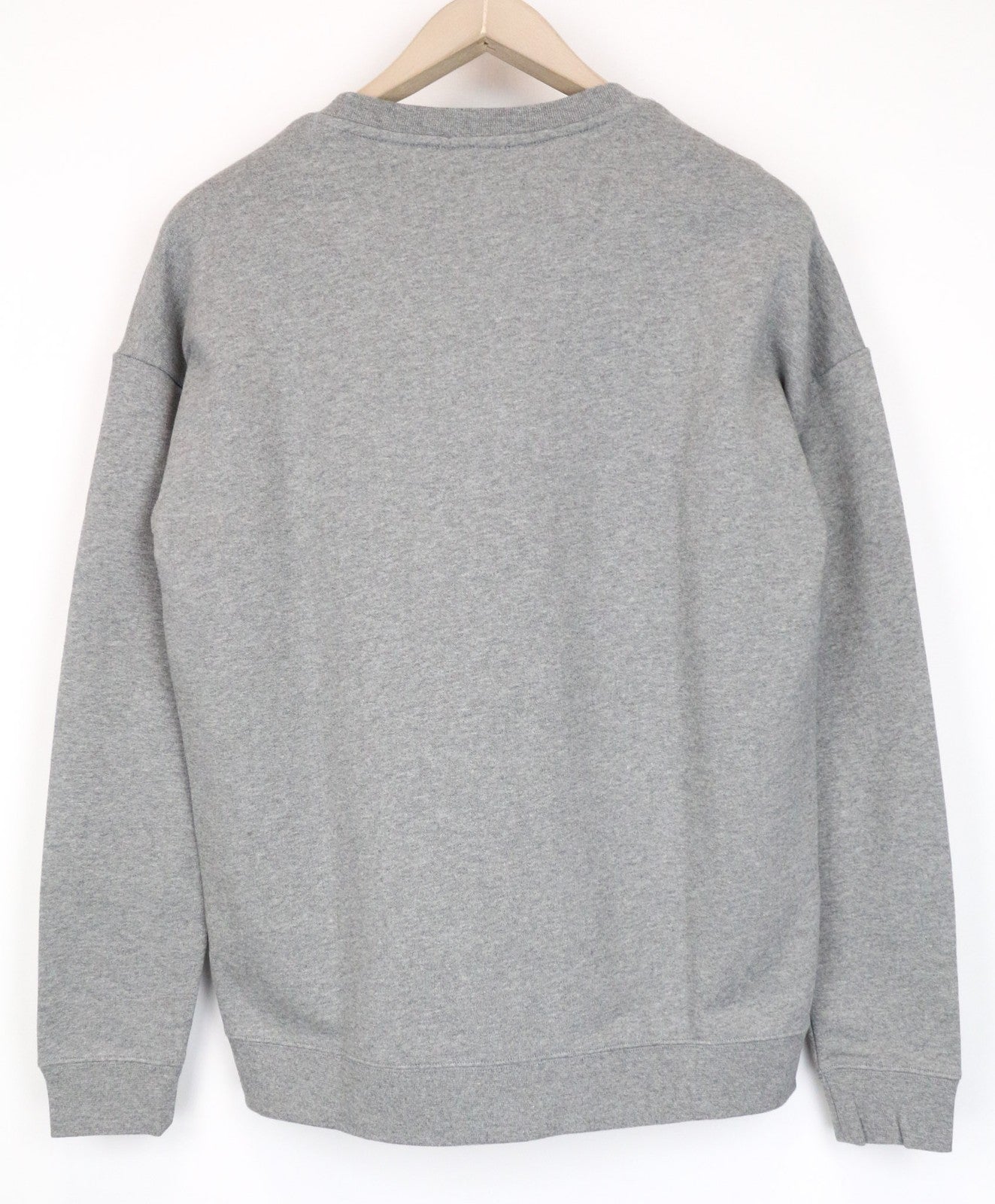 DENHAM Blue City Men's Sweatshirt S Grey Melange Crew Neck Cotton Fleece Top