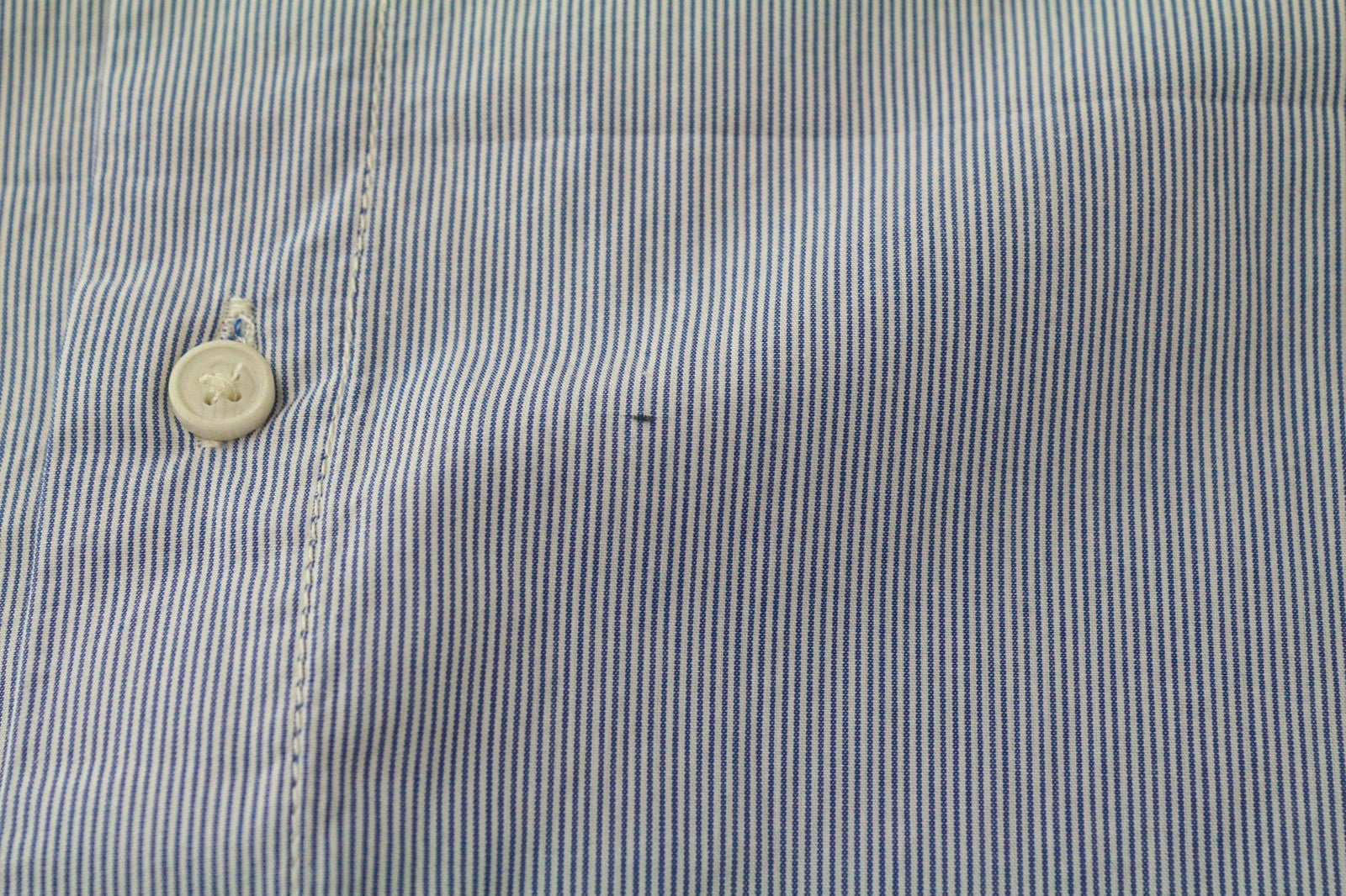 SCOTCH & SODA Men's Shirt M Light Blue Cotton Stripe Long Sleeve Classic Fit