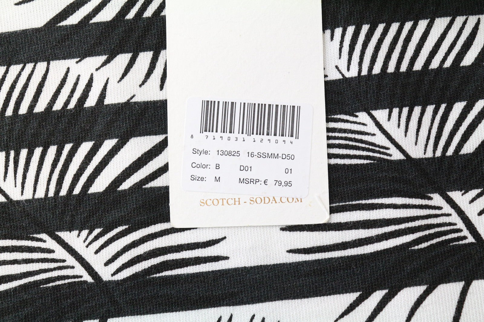 SCOTCH & SODA Men's Sweatshirt M Black Striped Cotton Pullover Floral Jersey