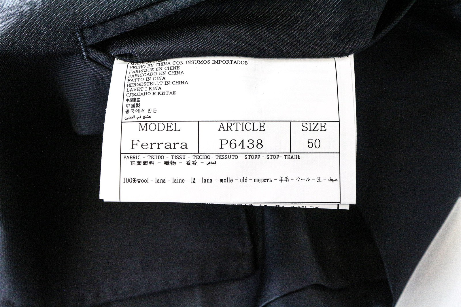 SUITSUPPLY Ferrara Men's Waistcoat UK40R Dark Blue Pure Wool Slim V-Neck Vest