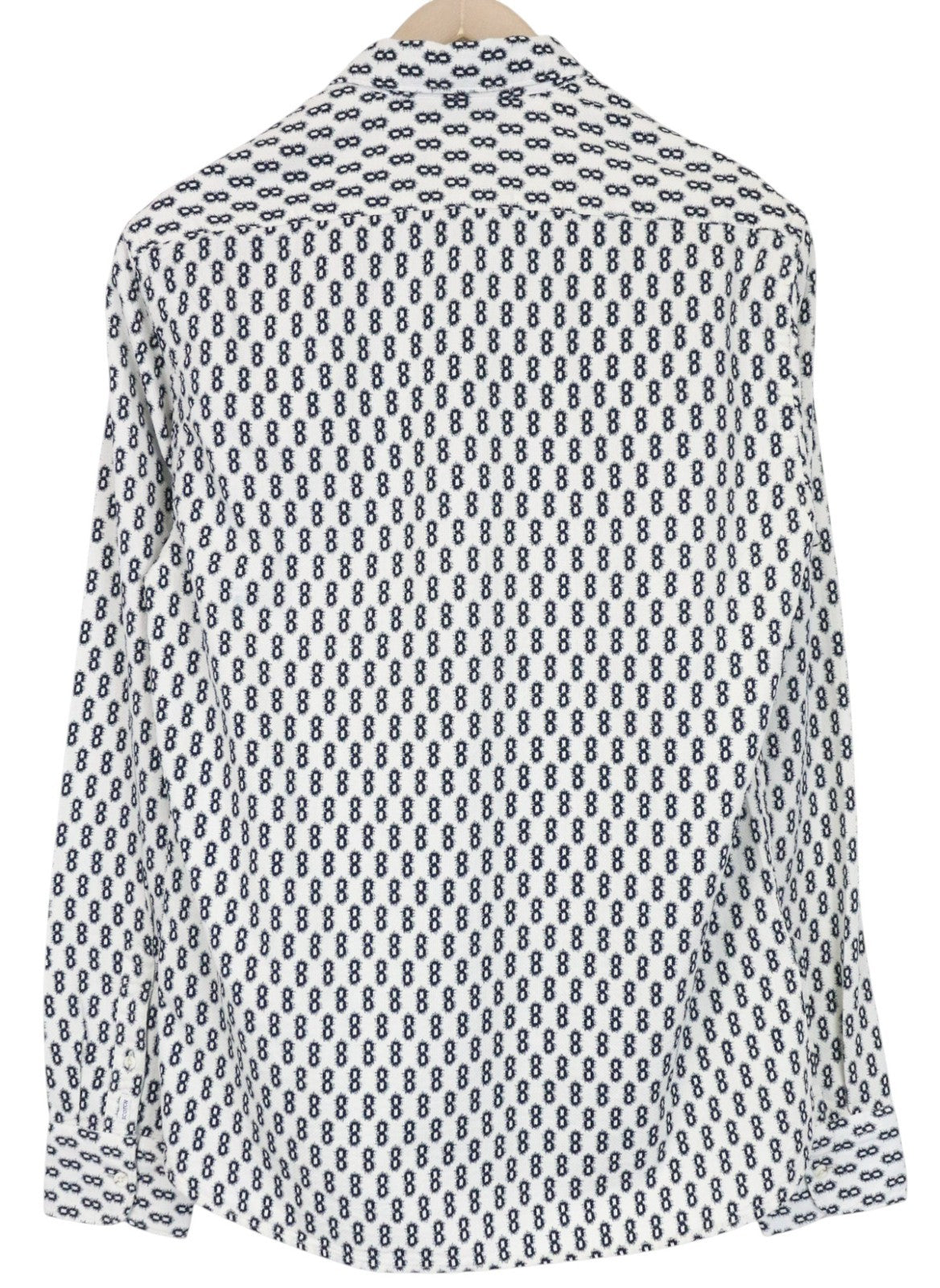 SCOTCH & SODA Men's Shirt M Blue Pattern Cotton Button-Down Collar Classic