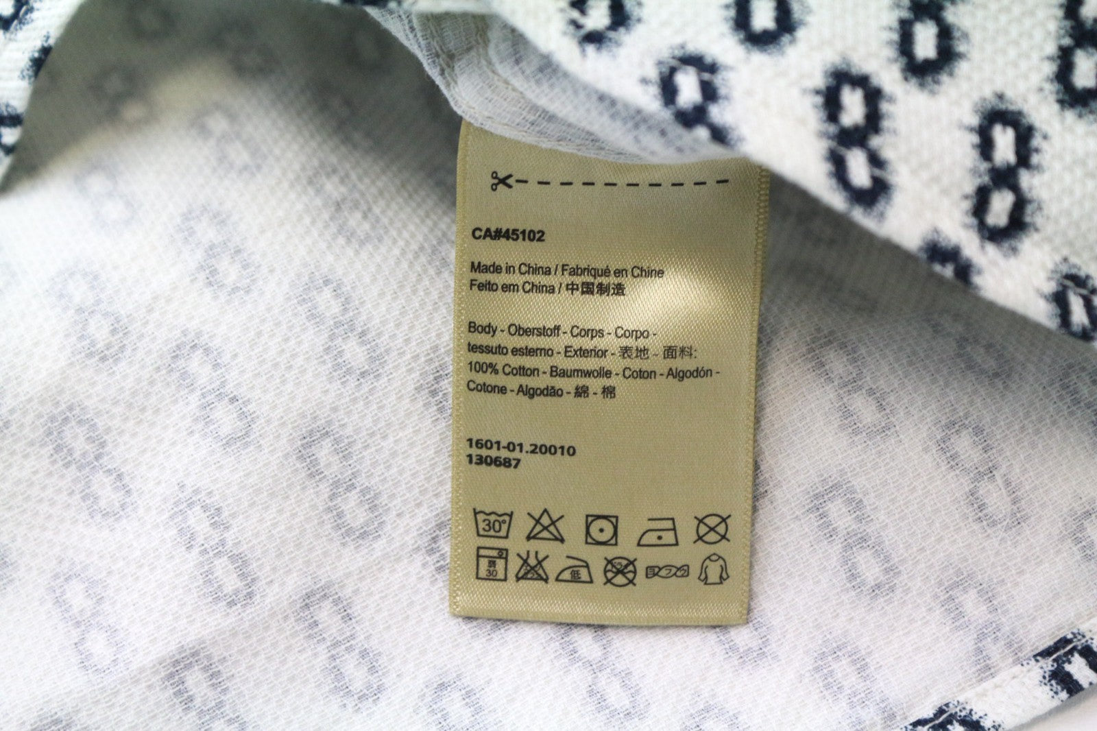 SCOTCH & SODA Men's Shirt M Blue Pattern Cotton Button-Down Collar Classic