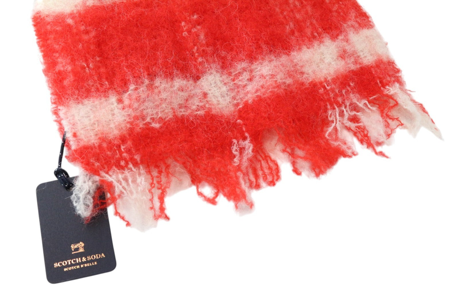 SCOTCH R'BELLE Women's Scarf OS Red Girls Checked Autumn Spring Casual Style