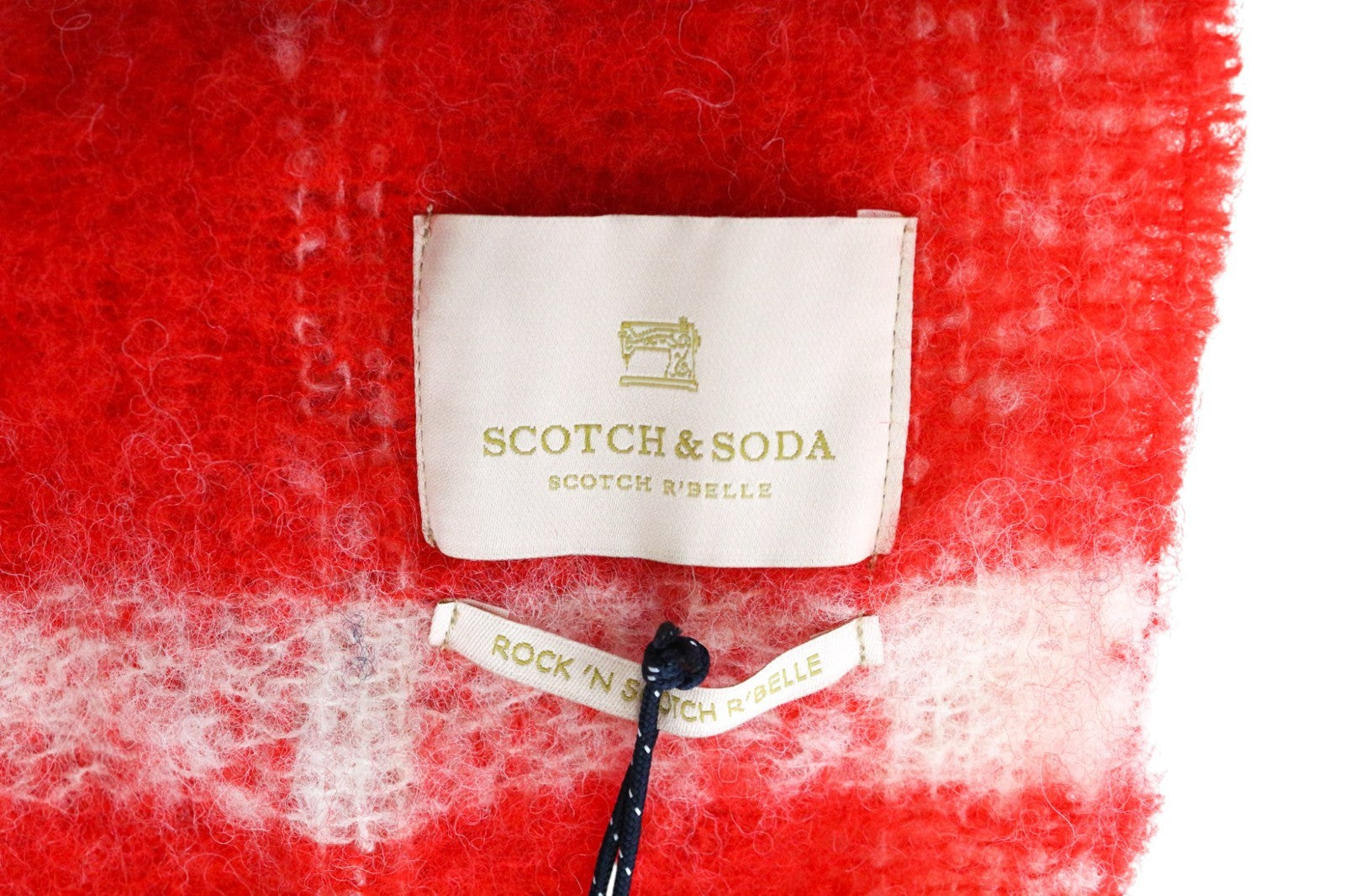 SCOTCH R'BELLE Women's Scarf OS Red Girls Checked Autumn Spring Casual Style