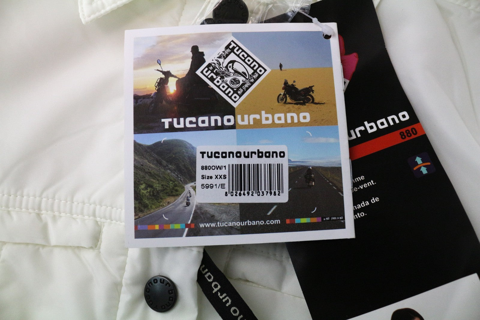 TUCANO URBANO Lori Women's Jacket 2XS Off-White Breathable Motorcycle Windproof