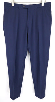 SUITSUPPLY Brescia Men's Trousers UK36S Blue Wool Pleated Front Formal Pants