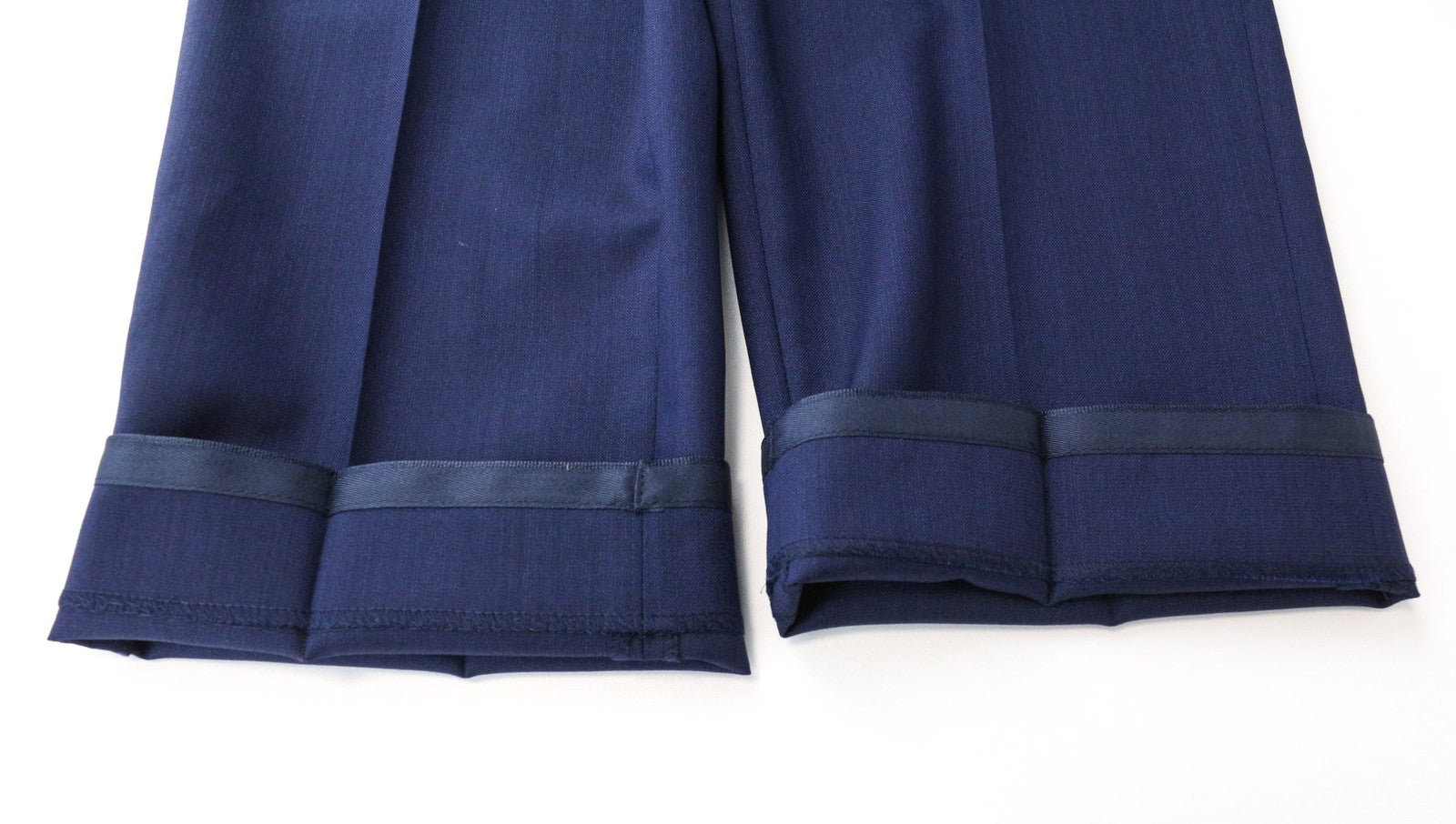 SUITSUPPLY Brescia Men's Trousers UK36S Blue Wool Pleated Front Formal Pants