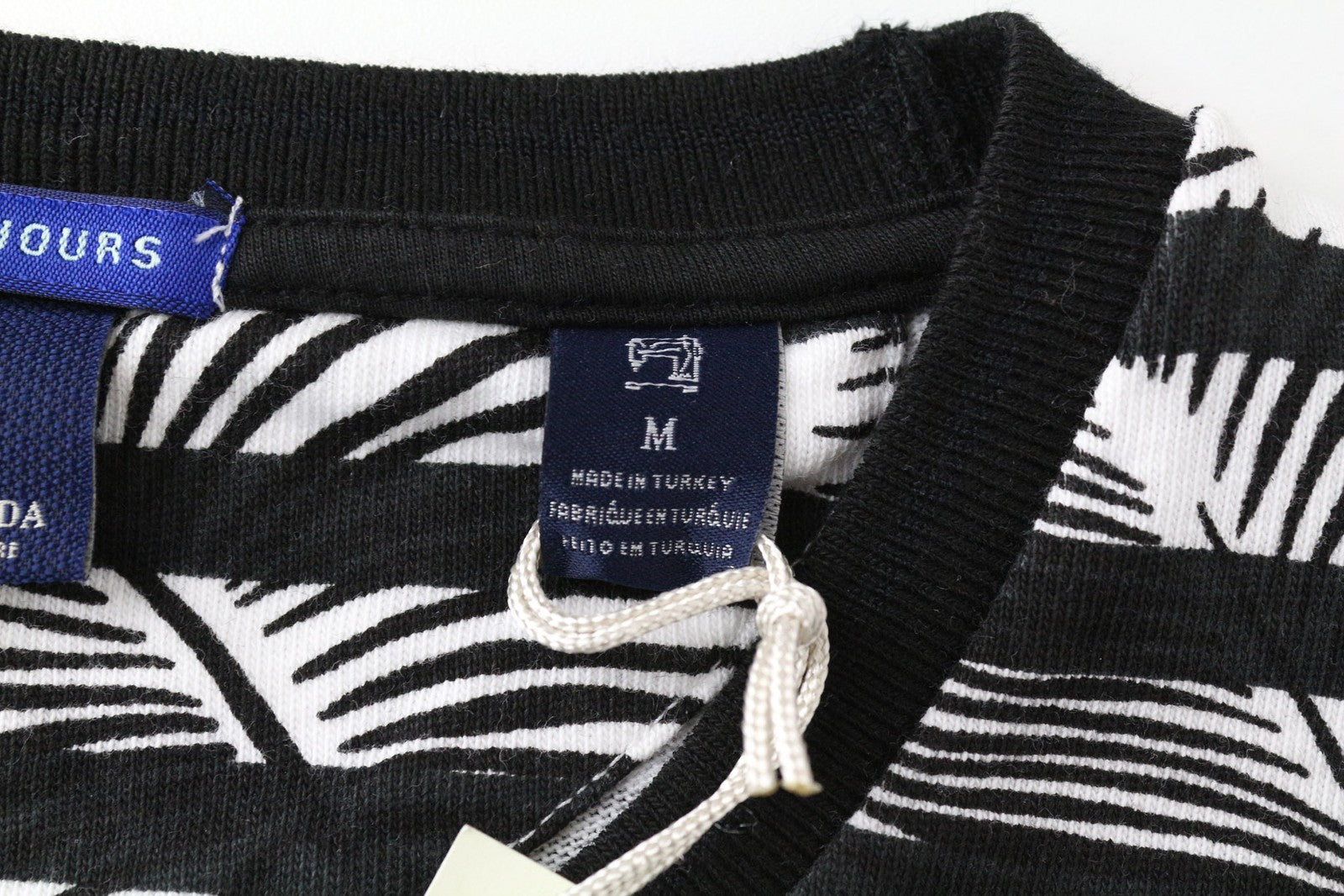 SCOTCH & SODA Men's Sweatshirt M Black Pullover Striped Floral Pure Cotton