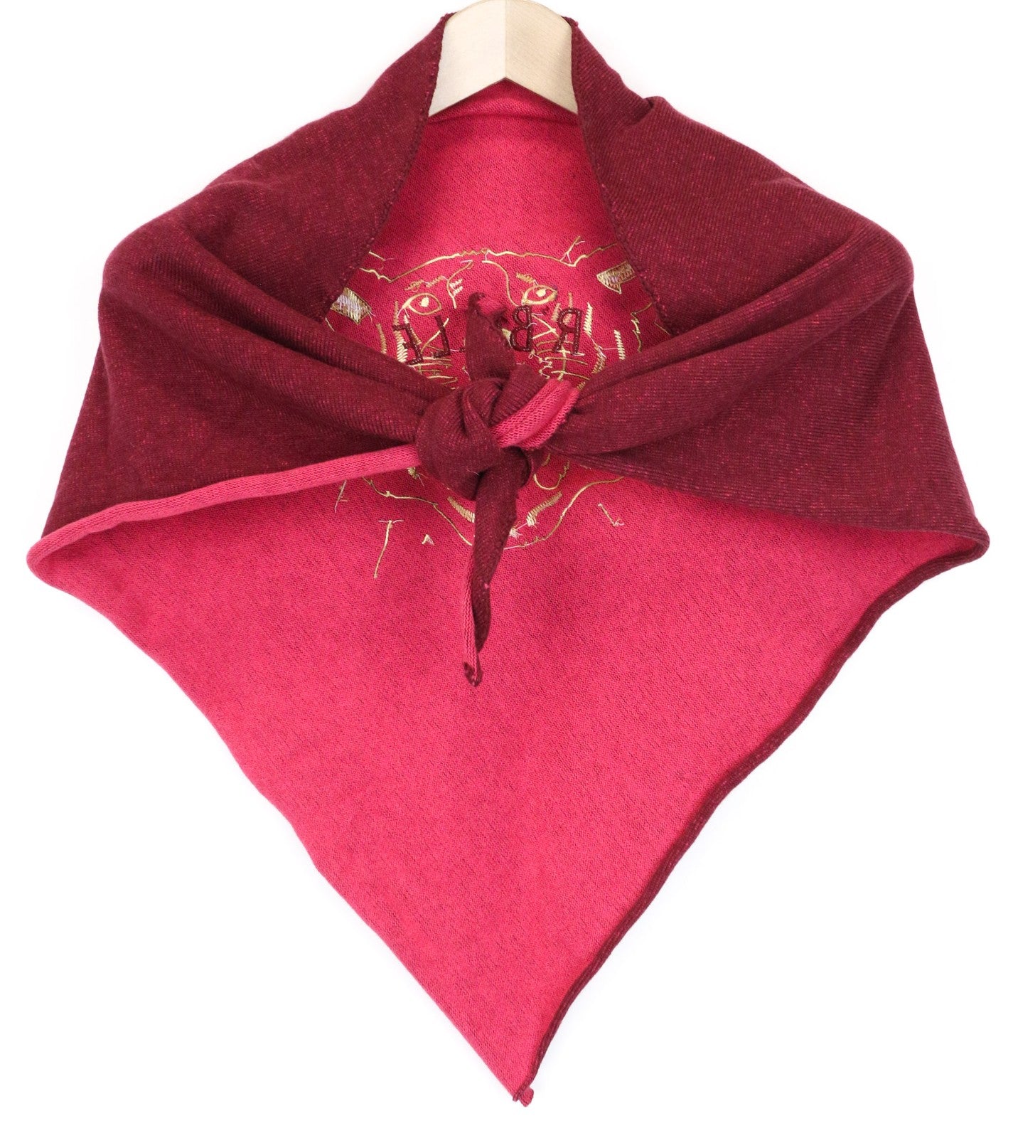 SCOTCH R'BELLE Women's Scarf OS Purple Casual Tiger Logo Embroidered Girls