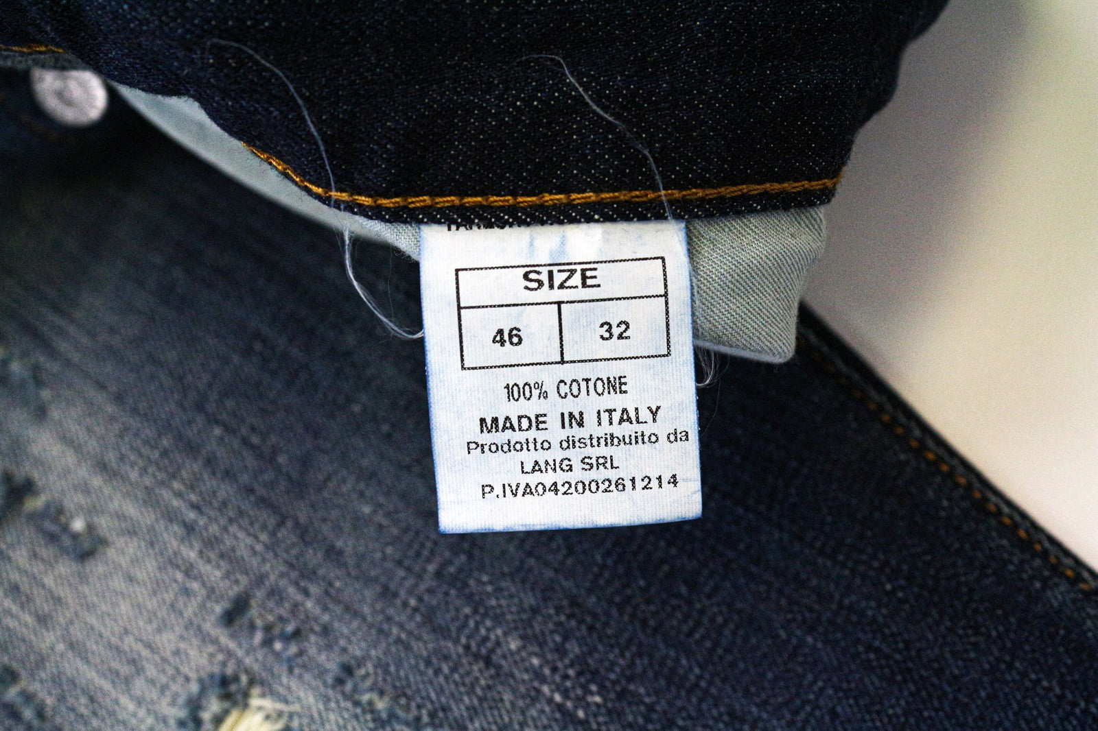 TAKESHY KUROSAWA Men's Jeans W32 Blue Cotton Aged Distressed Worn Style Wash