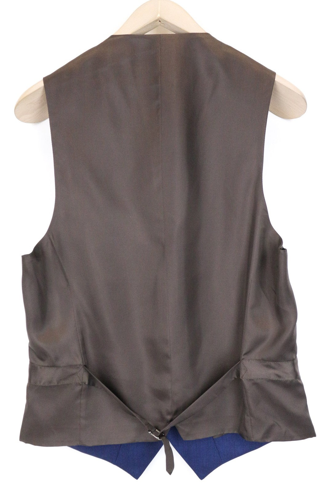 SUITSUPPLY Ferrara Men's Waistcoat UK36R Blue Wool V-Neck Lined Smart Vest