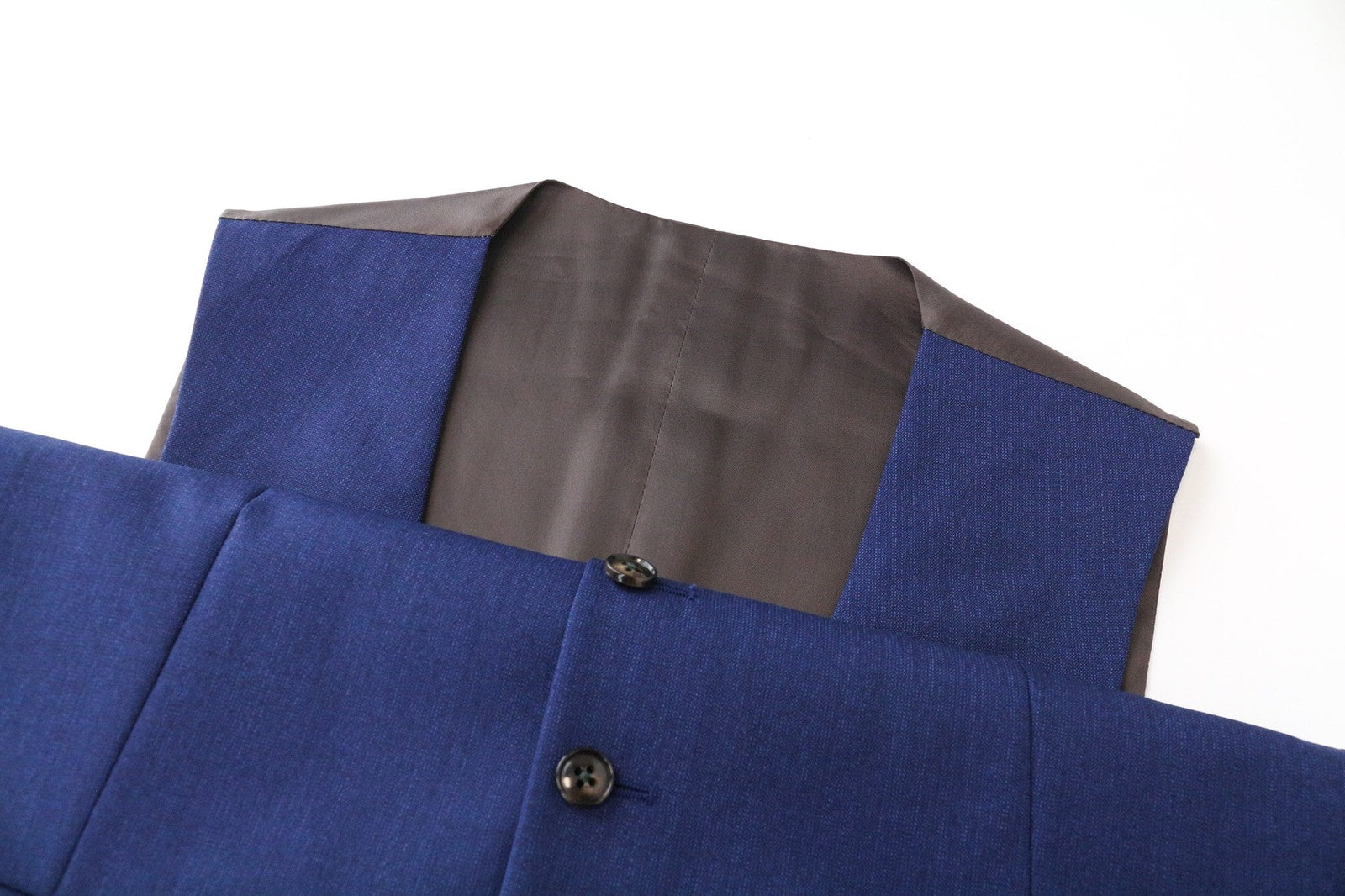 SUITSUPPLY Ferrara Men's Waistcoat UK36R Blue Wool V-Neck Lined Smart Vest