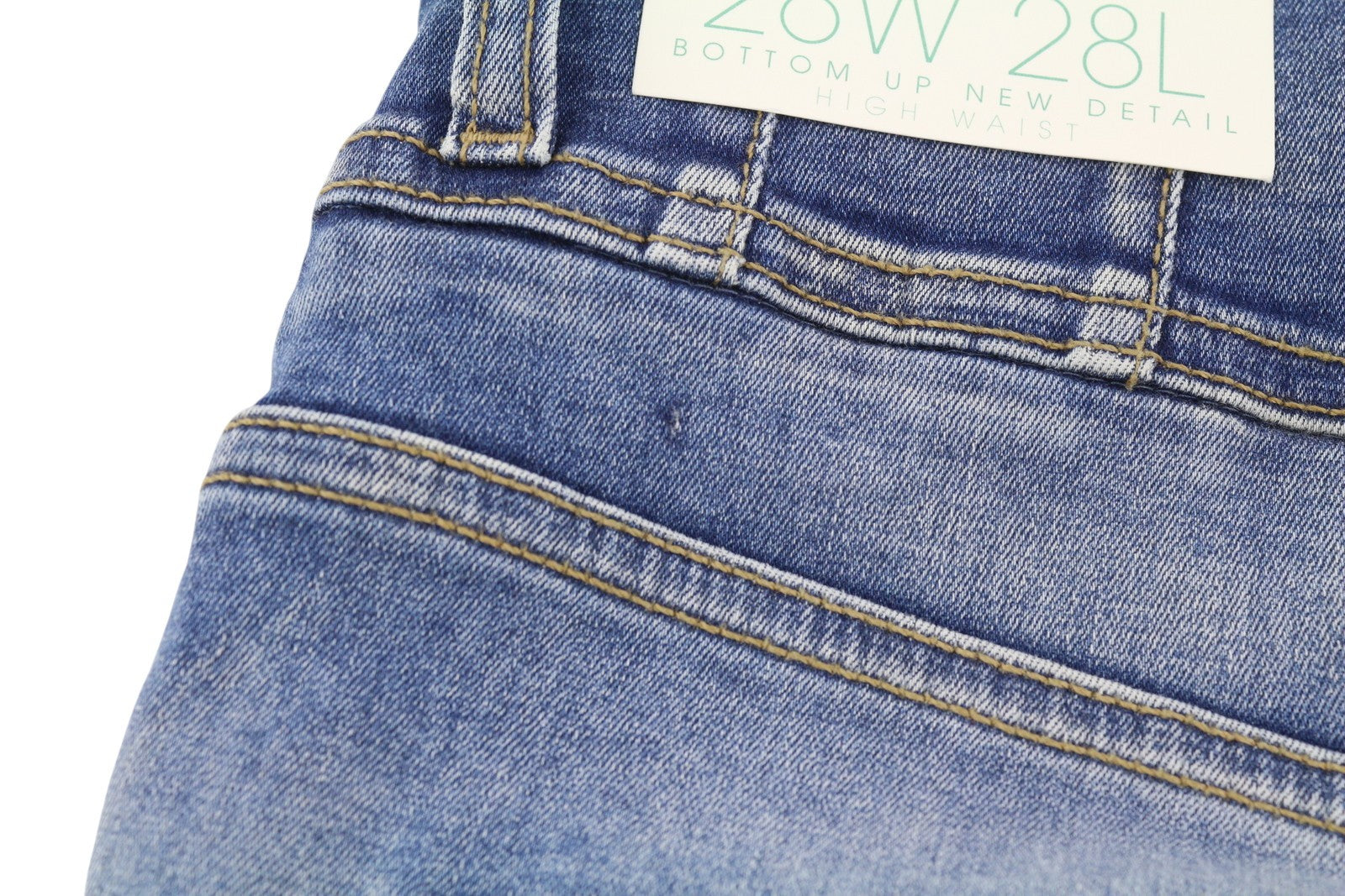 LIU JO Women Jeans W28/L28 High Waist Buttoned Bootcut Fit Fade Effect Bottom Up