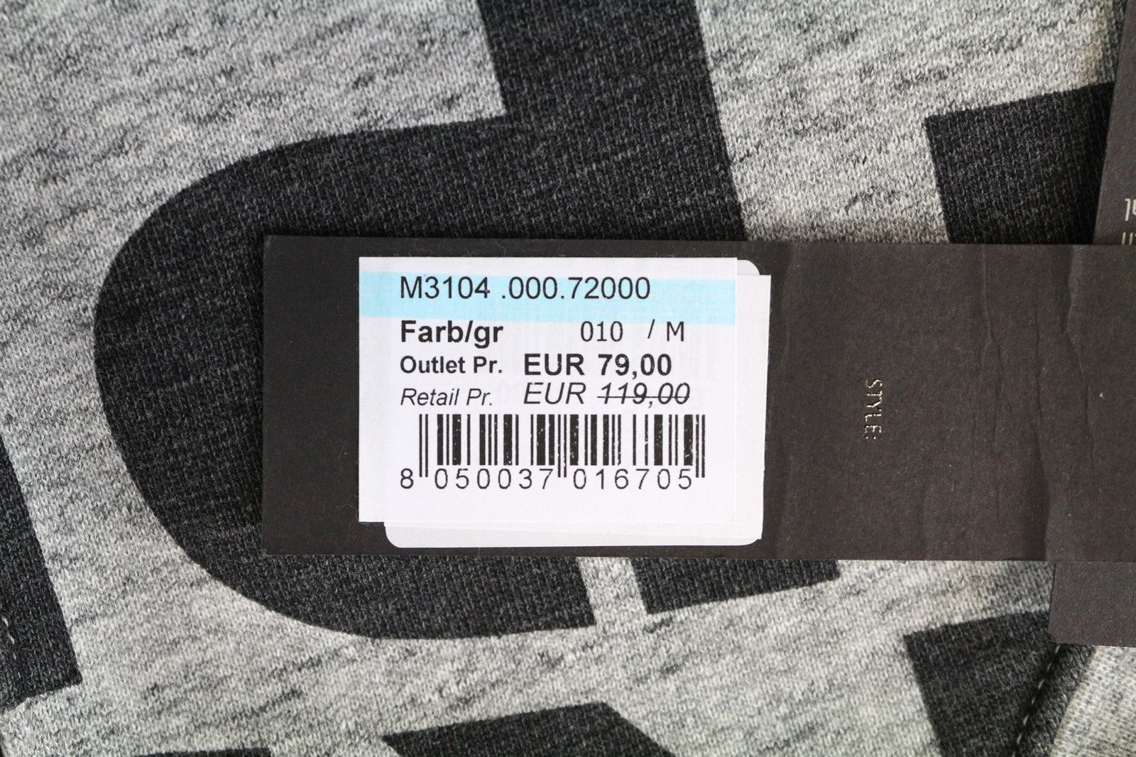 REPLAY Men's Sweatshirt M Grey Cotton Jersey Crew Neck Melange Fleece