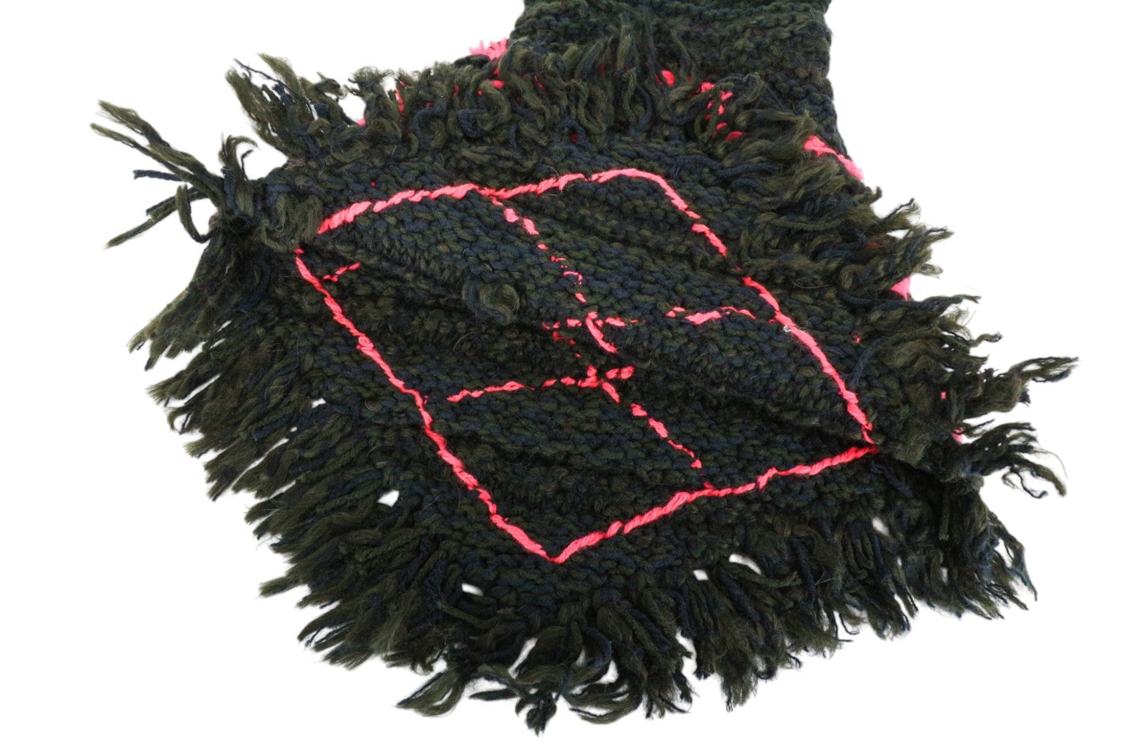 SCOTCH & SODA Ams Couture Women's Scarf OS Knitted Green Navy Pink Tassels