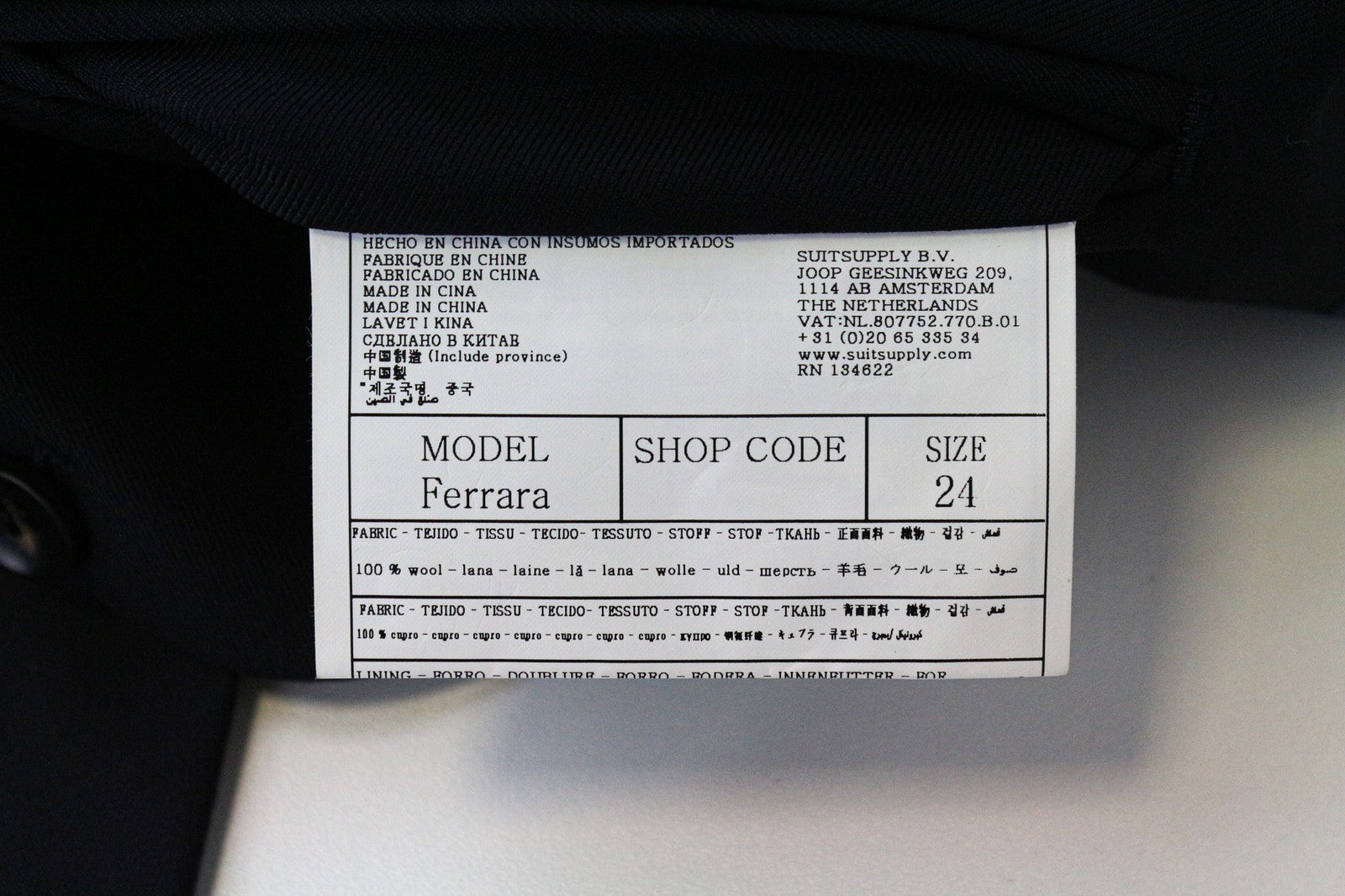 SUITSUPPLY Ferrara Men's Suit UK38S 2Pc Wool Blue Waistcoat Trousers Formal