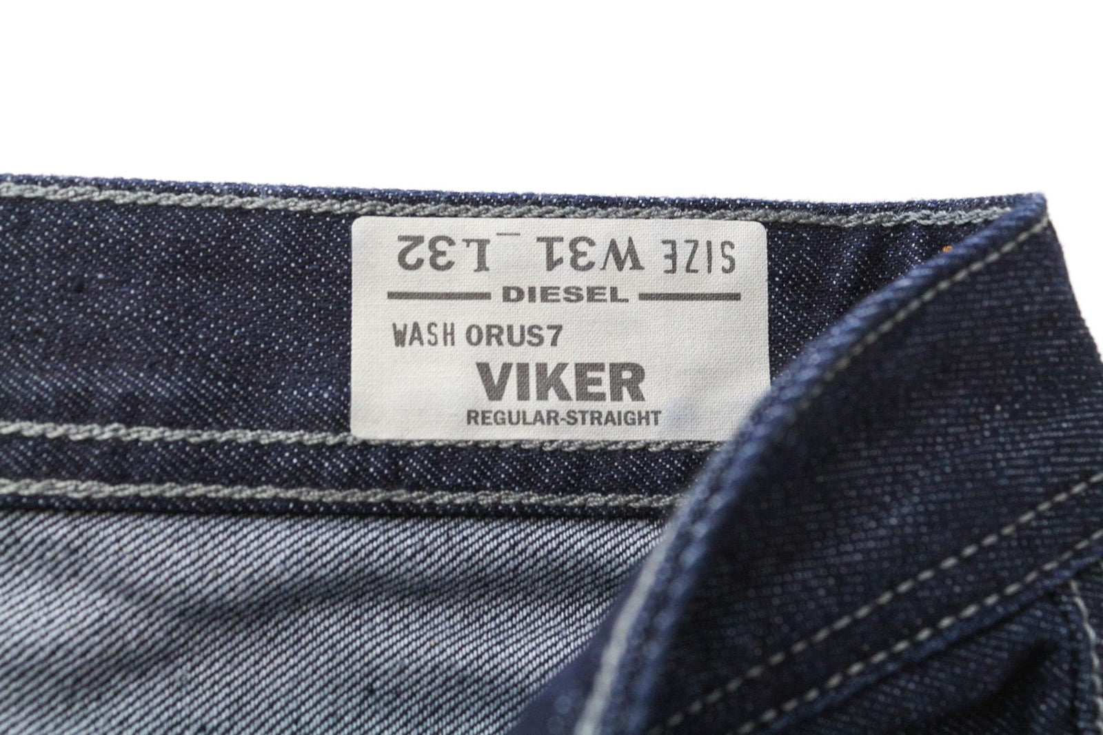 DIESEL Viker 0RUS7 Men's Jeans W31/L32 Regular Straight Fit Blue Cotton