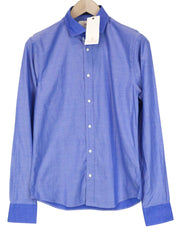 SCOTCH & SODA Ams Couture Men's Shirt S Slim Blue Cotton Long Sleeve Button