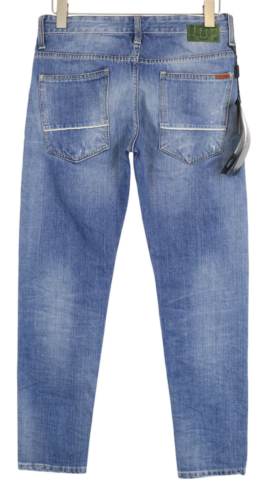 TAKESHY KUROSAWA TK 72 Men's Jeans W32 Blue Slim Buttoned Non-Stretch Distress