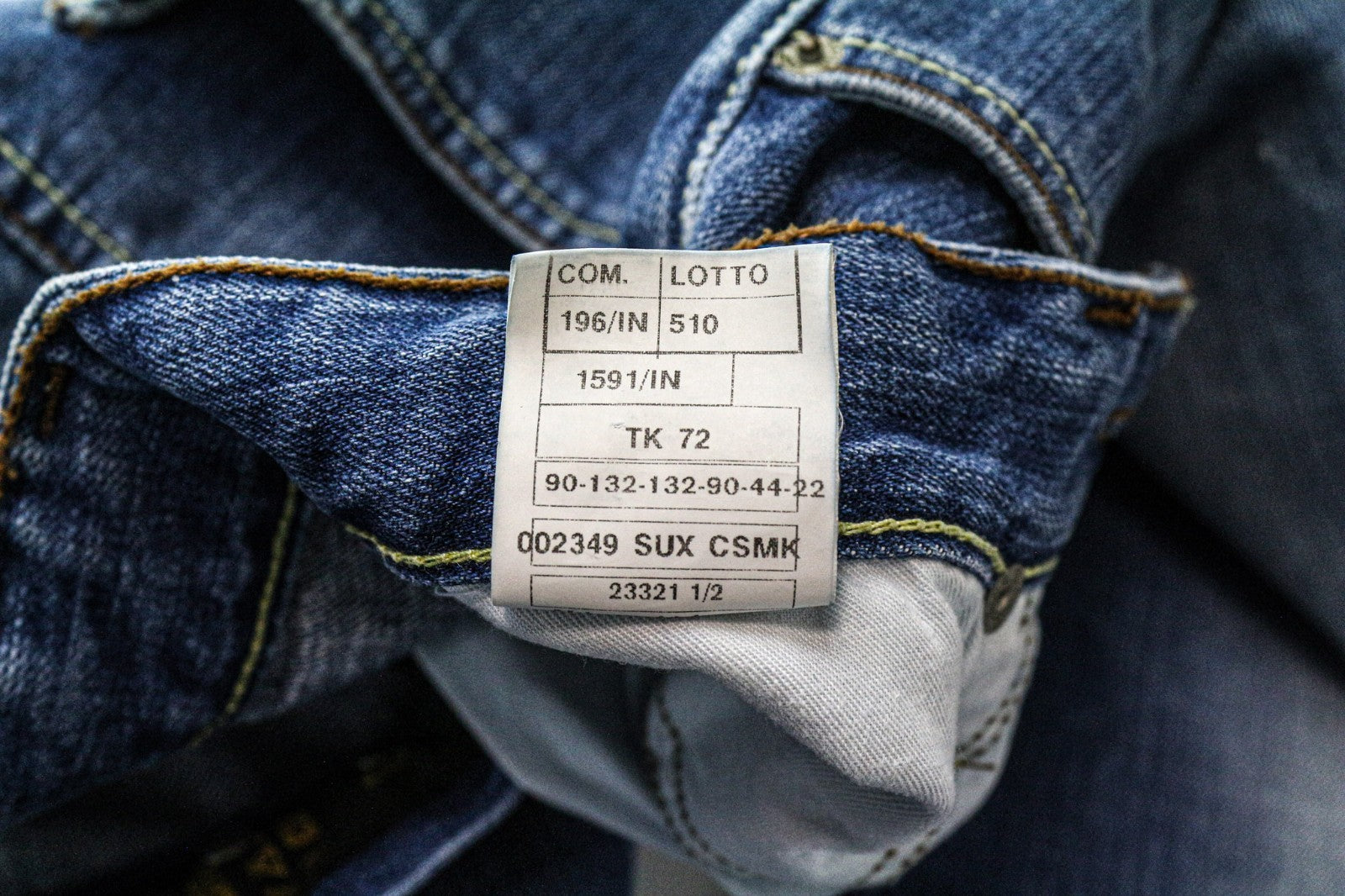 TAKESHY KUROSAWA TK 72 Men's Jeans W32 Blue Slim Buttoned Non-Stretch Distress