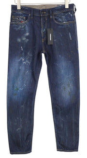 DIESEL Jifer 084SW Men's Jeans W29/L32 Blue Tapered Slim Stretch Distressed