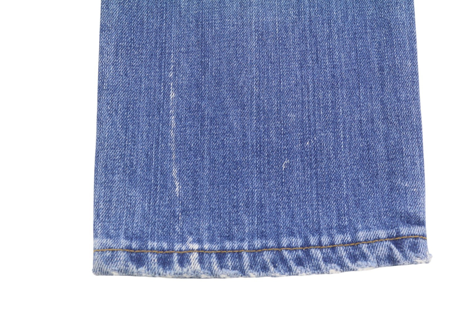 TAKESHY KUROSAWA Men's Jeans W34 Blue Whiskered Distressed Slim Fit