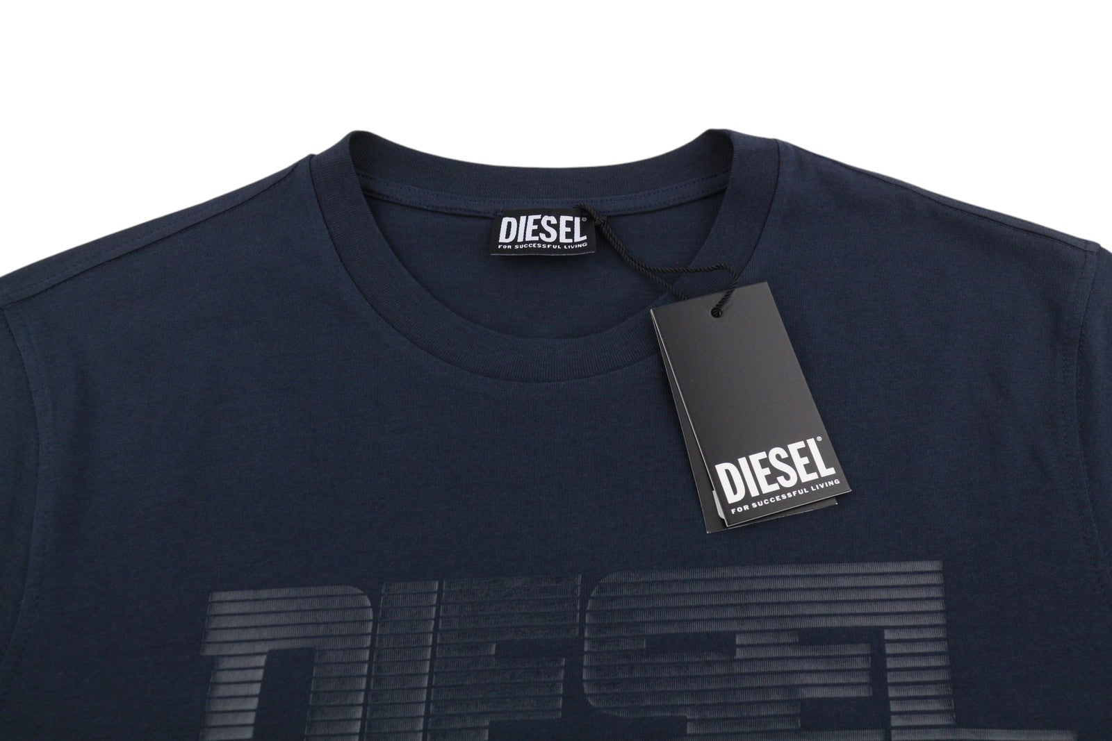 DIESEL T-Just 12-5 Men T-Shirt XL Dark Blue Cotton Tricot Short Sleeve