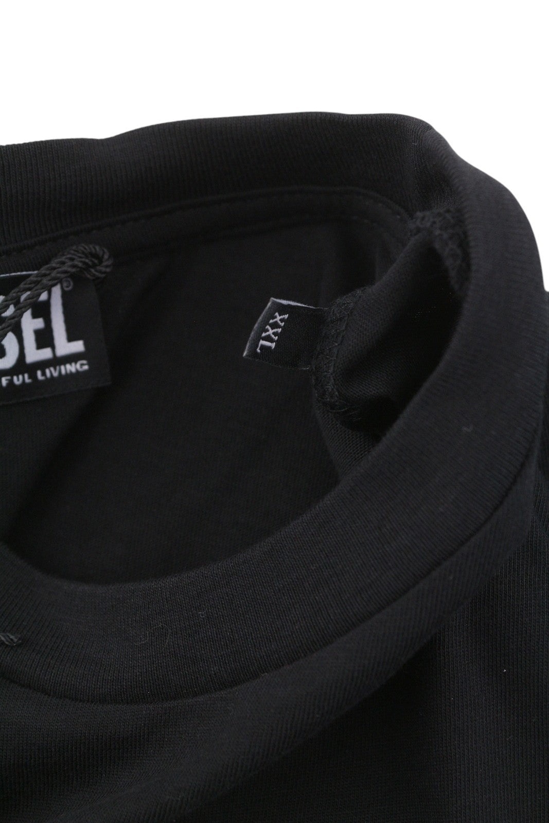 DIESEL T-Just 250232 Off Men T-Shirt 2XL Black Cotton Tricot Short Sleeve