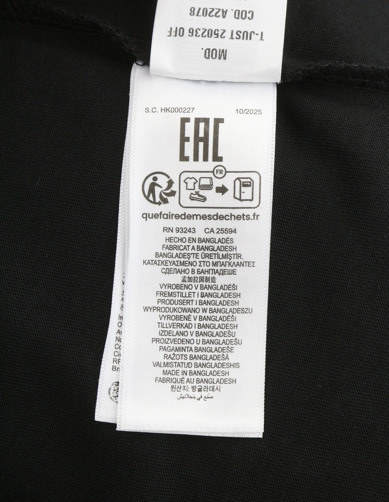 DIESEL T-Just 250236 Off Men T-Shirt 3XL Black Cotton Tricot Short Sleeve