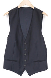 SUITSUPPLY Ferrara Men's Waistcoat UK40R Blue Pure Wool Slim Classic Vest