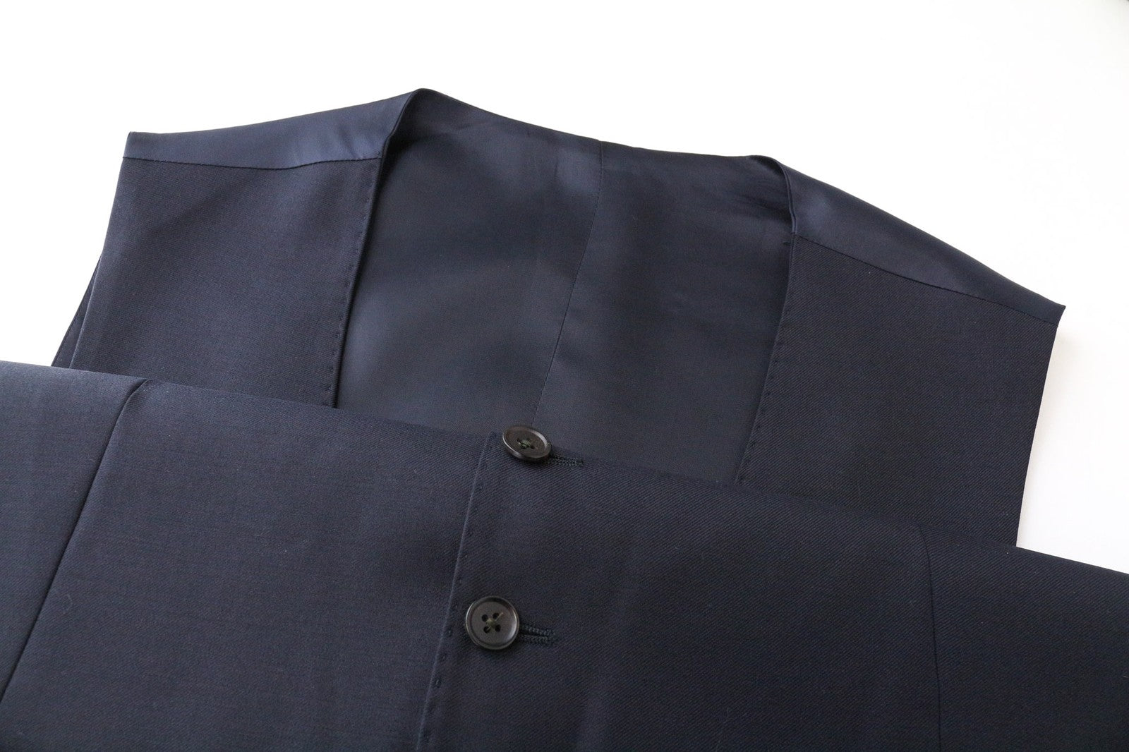 SUITSUPPLY Ferrara Men's Waistcoat UK40R Blue Pure Wool Slim Classic Vest