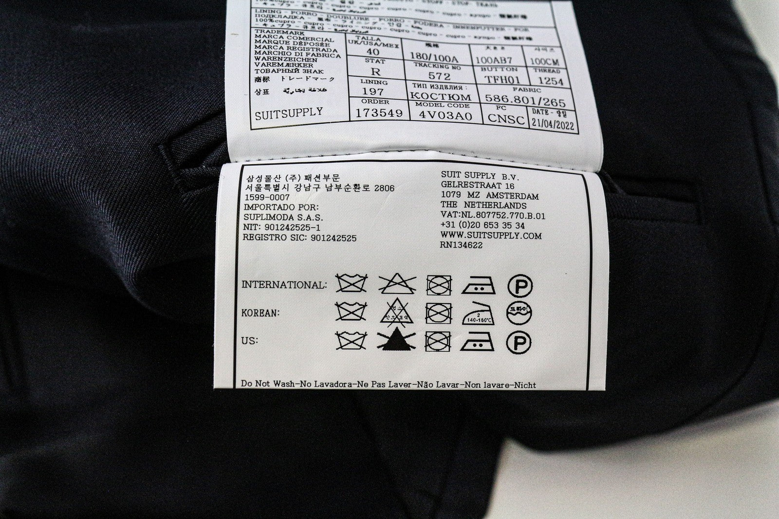 SUITSUPPLY Ferrara Men's Waistcoat UK40R Blue Pure Wool Slim Classic Vest