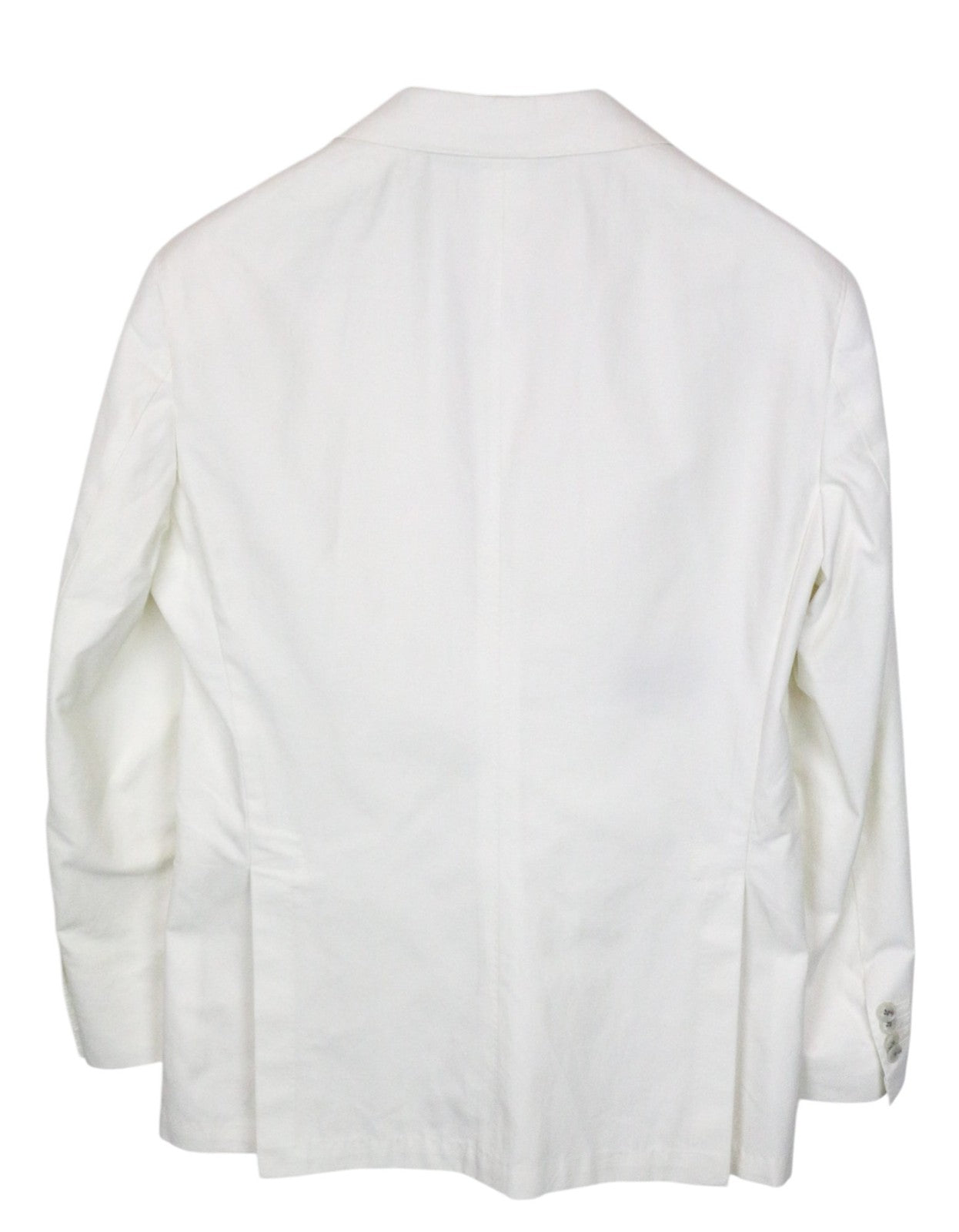 SUITSUPPLY Havana Men Suit UK38R Single-Breasted Off-White Slim Cotton 2 Piece