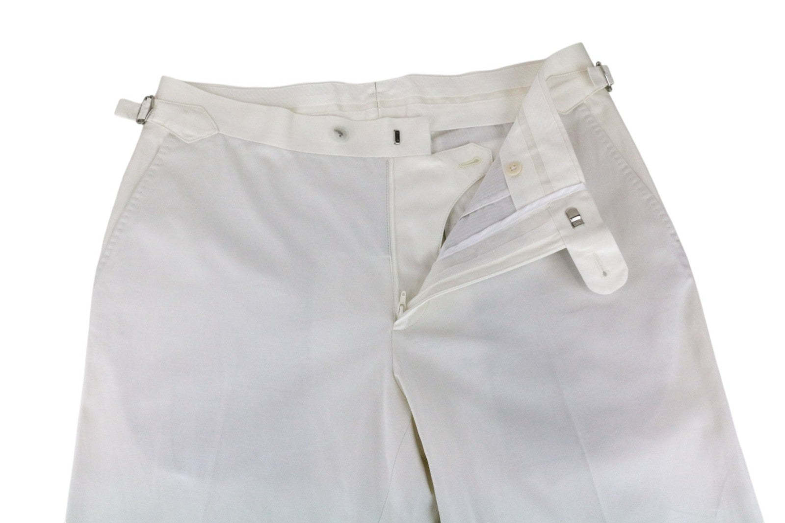 SUITSUPPLY Havana Men Suit UK38R Single-Breasted Off-White Slim Cotton 2 Piece