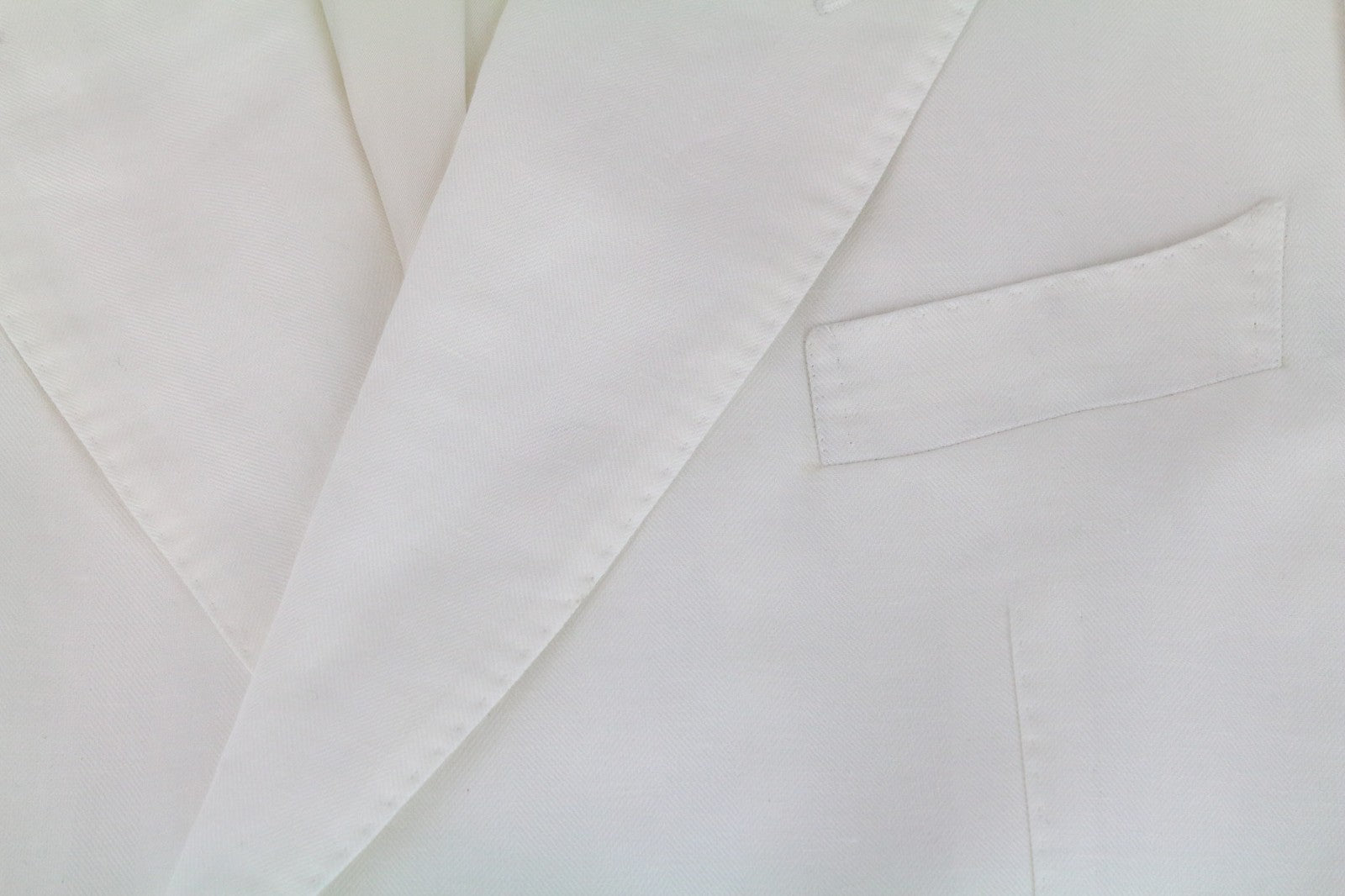 SUITSUPPLY La Spalla Men Blazer UK34R Off-White Linen Cotton Double-Breasted