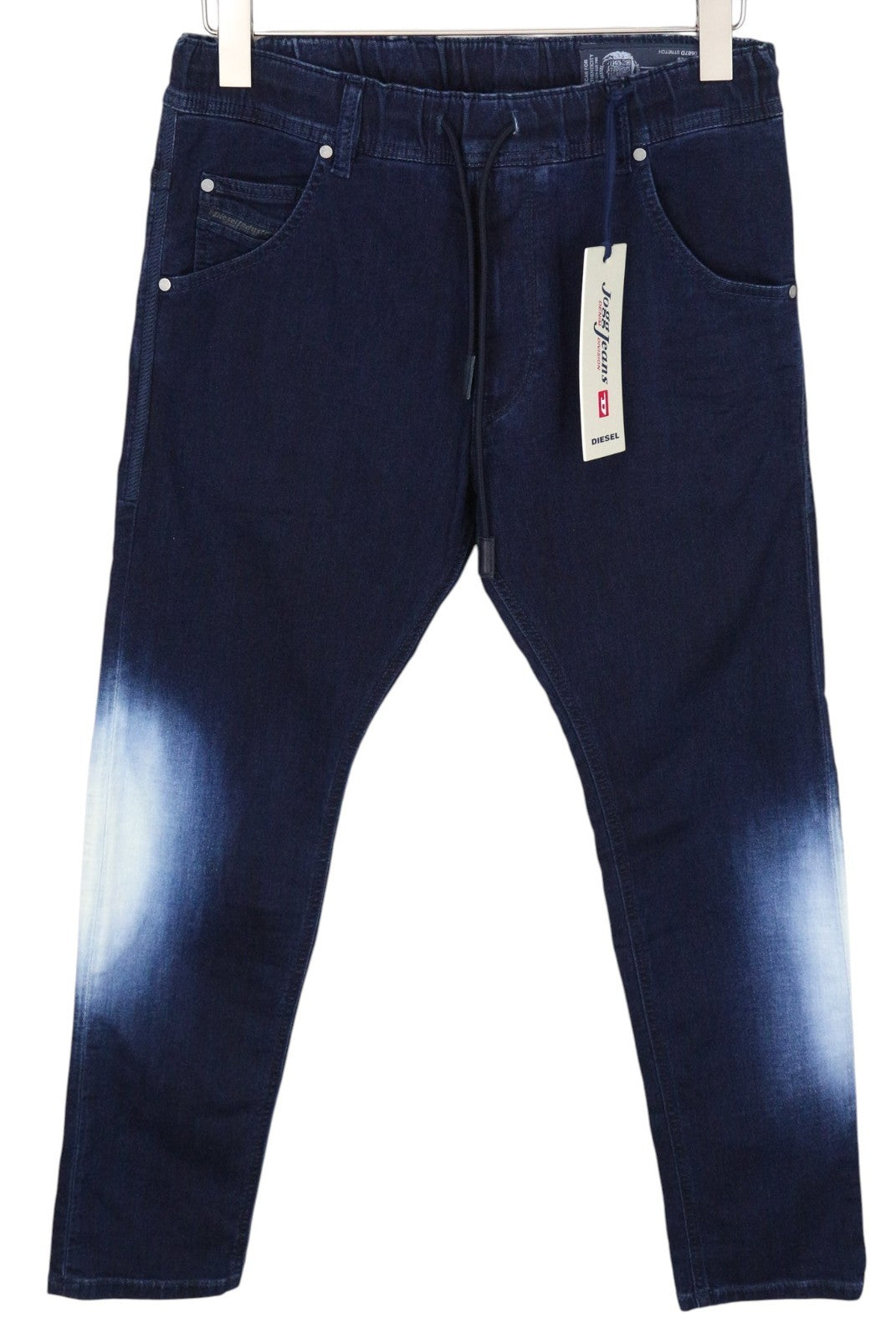 DIESEL Krooley-NE 0687D Men Jeans W28 Sweat Jogg Slim Carrot Blue Cotton Stretch