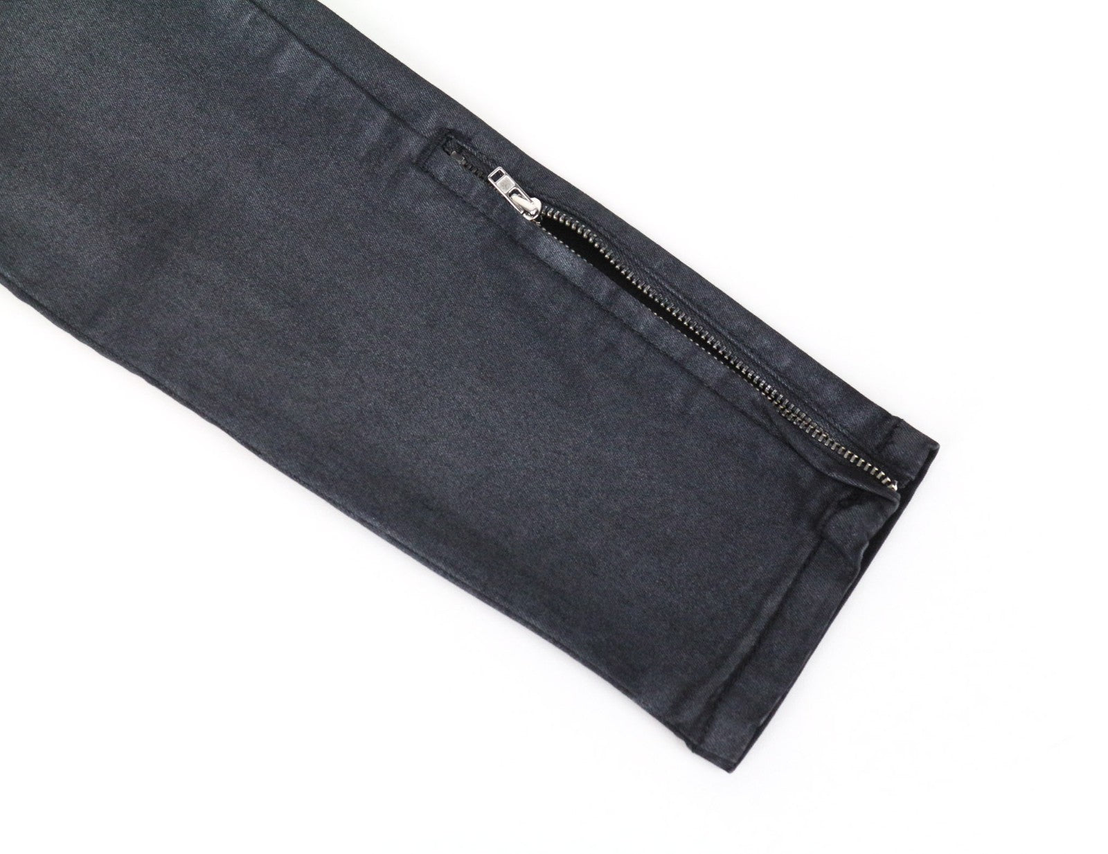 DIESEL Slandy-Zip 069GF Women Jeans W25/L30 Super Skinny Grey Stretch Coated