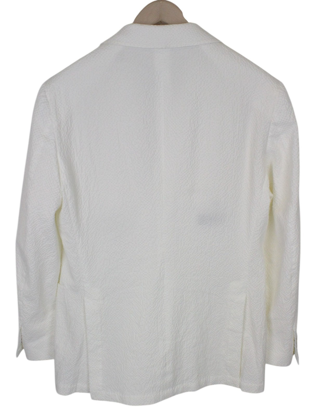 SUITSUPPLY Havana Men Suit UK38R Two-Row White 2-Piece Slim Cotton Stretch