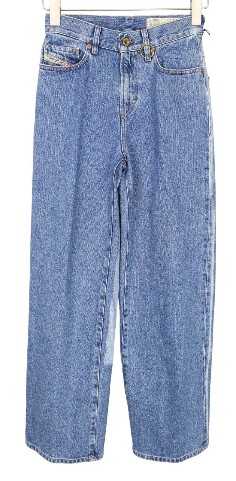 DIESEL Widee 0077V Women Jeans W23/L32 Blue Stretch Regular Straight Girls
