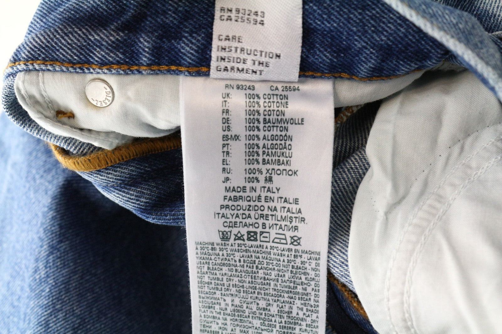 DIESEL Widee 0077V Women Jeans W23/L32 Blue Stretch Regular Straight Girls